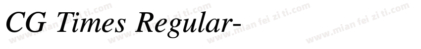 CG Times Regular字体转换